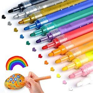 Acrylic Paint Pens Markers for Rock Painting, Canvas, Wood, Glass, Fabric etc